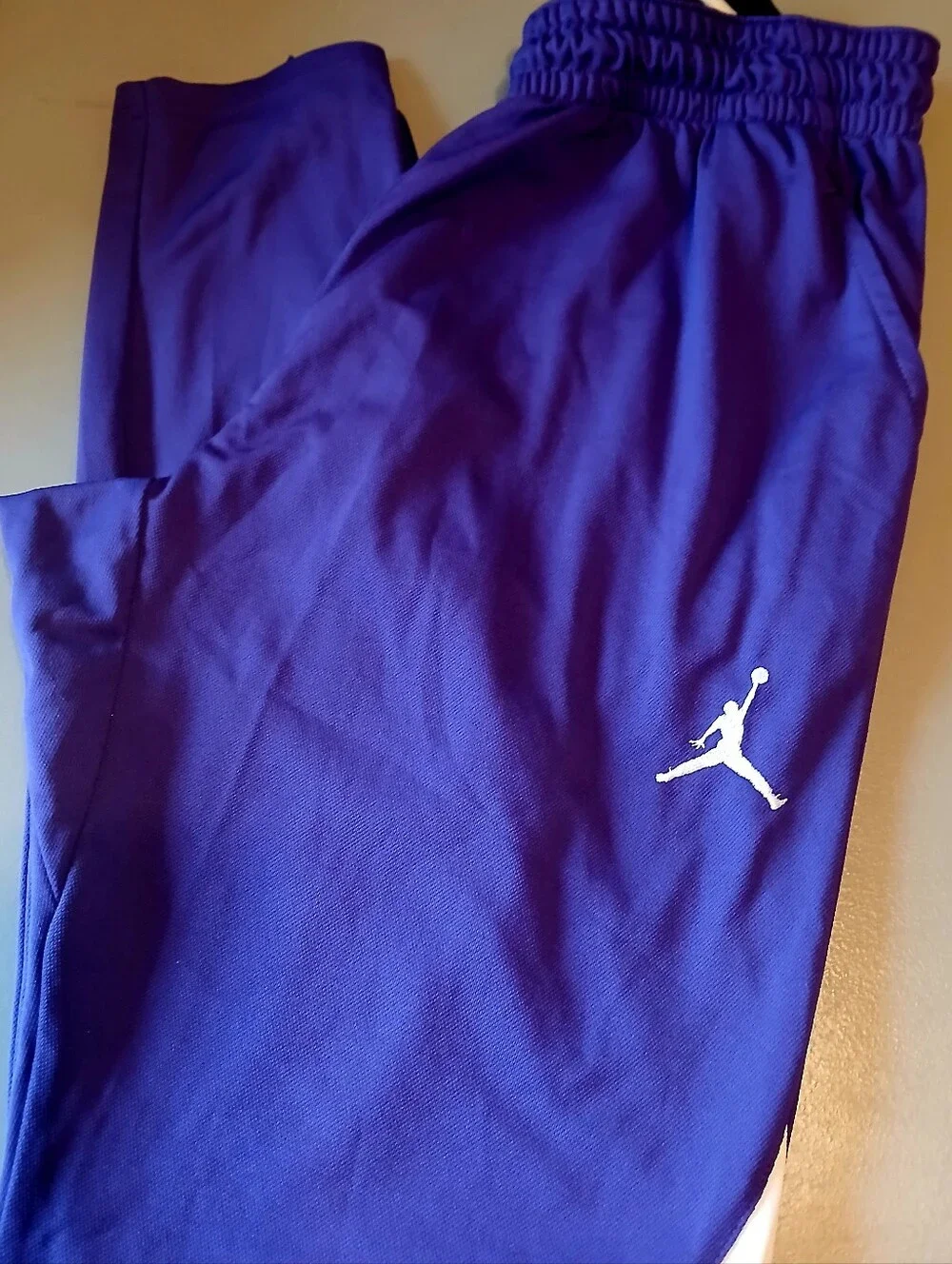 Jordan Purple Size Large Track Pants with White Jumpman